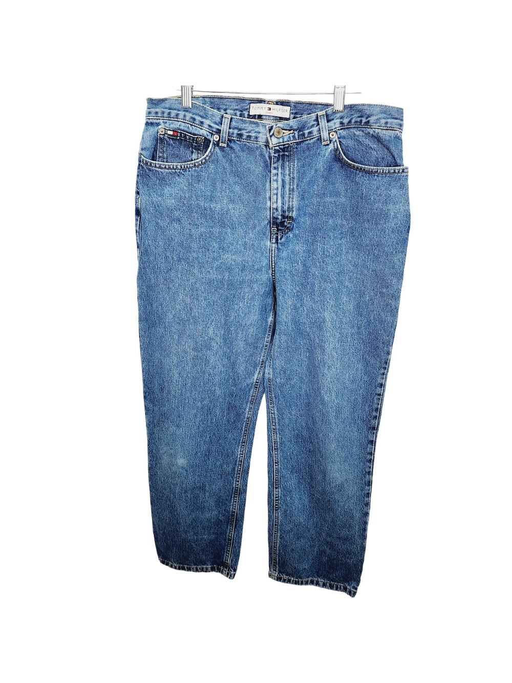 Tommy Hilfiger Jeans Women's Size 14 Blue Denim Boyfriend Fit Vintage Y2K 90s